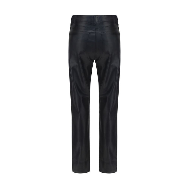 L'Agence Marguerite Black Leather Pants for Women