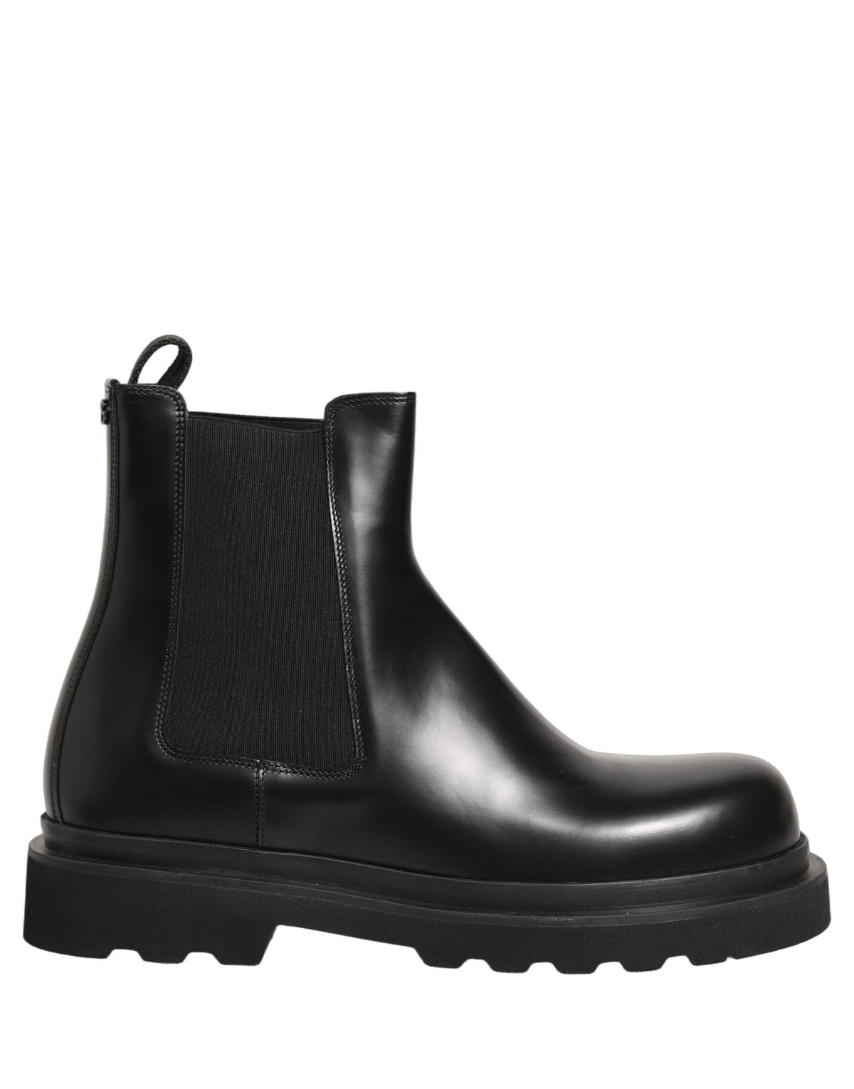 Dolce & Gabbana Black Chelsea Boots for Men - Leather Slip On
