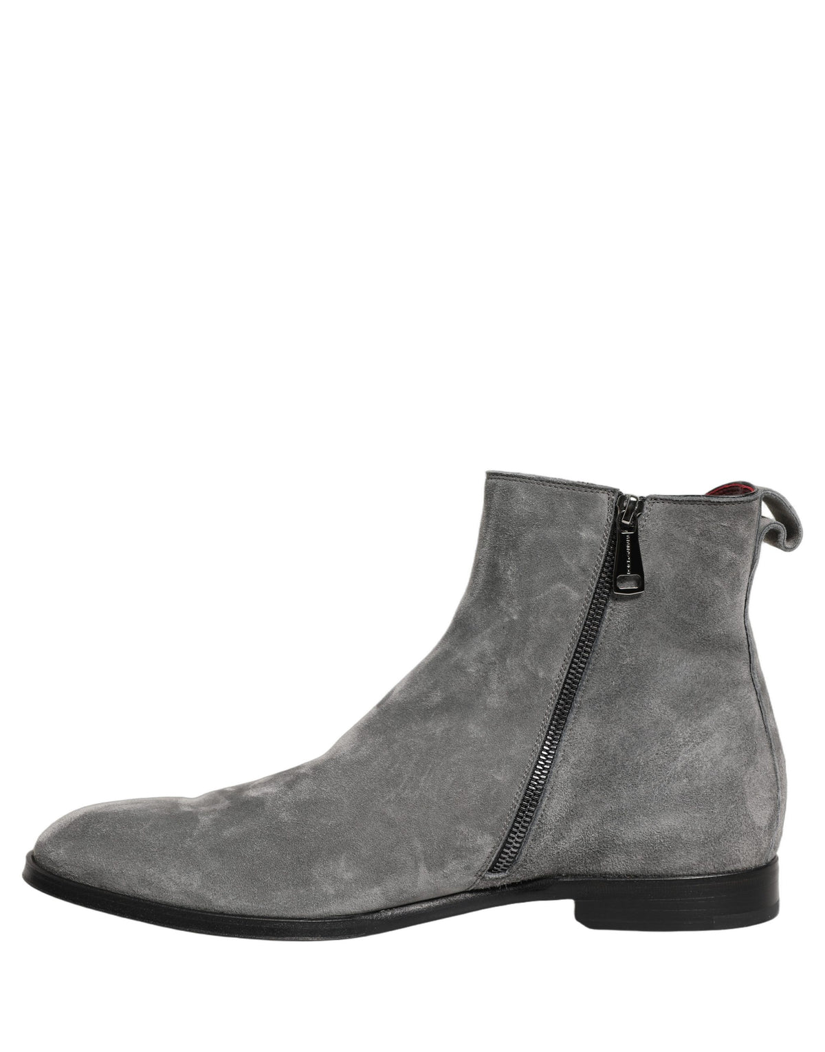 Dolce & Gabbana Gray Suede Leather Chelsea Boots