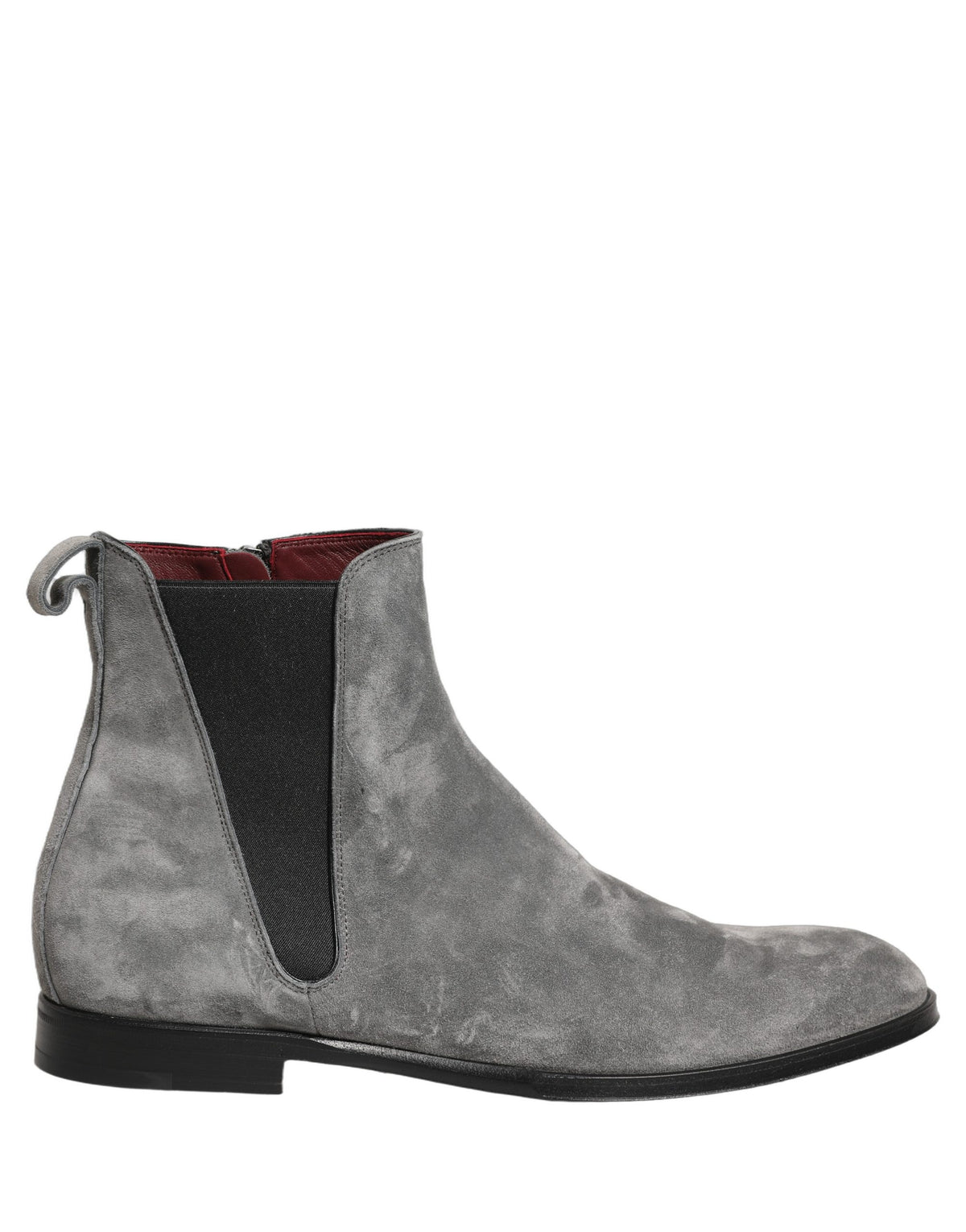 Dolce & Gabbana Gray Suede Leather Chelsea Boots