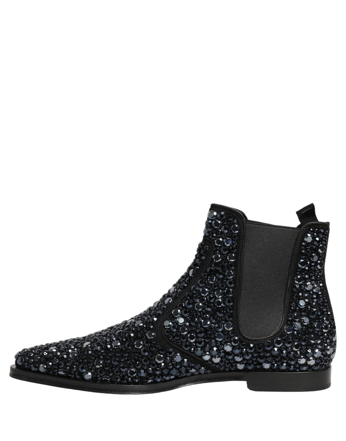 Dolce & Gabbana Black Embellished Chelsea Ankle Boots