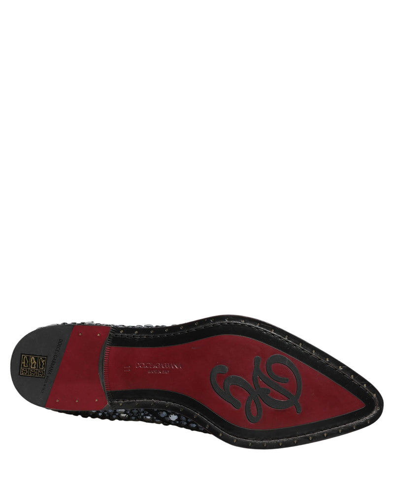 Dolce & Gabbana Black Embellished Chelsea Ankle Boots