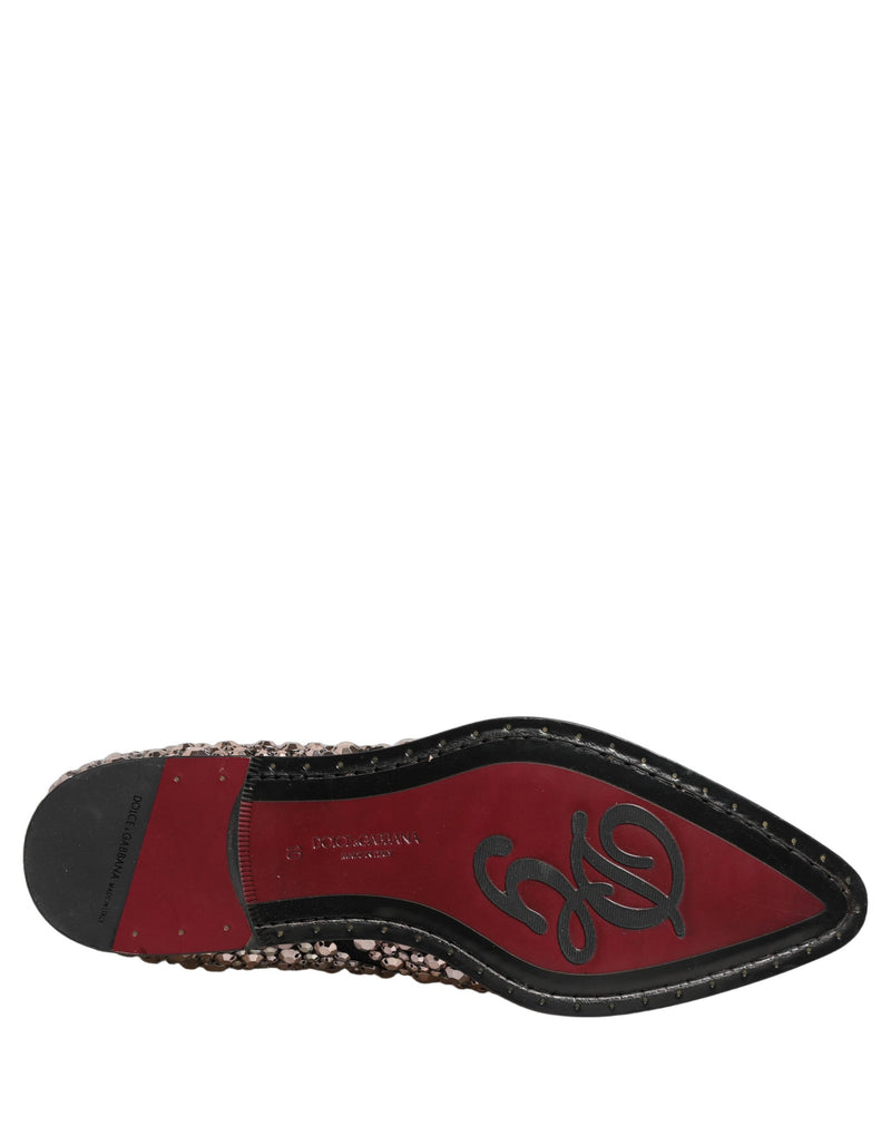 Dolce & Gabbana Silver Embellished Chelsea Ankle Boots