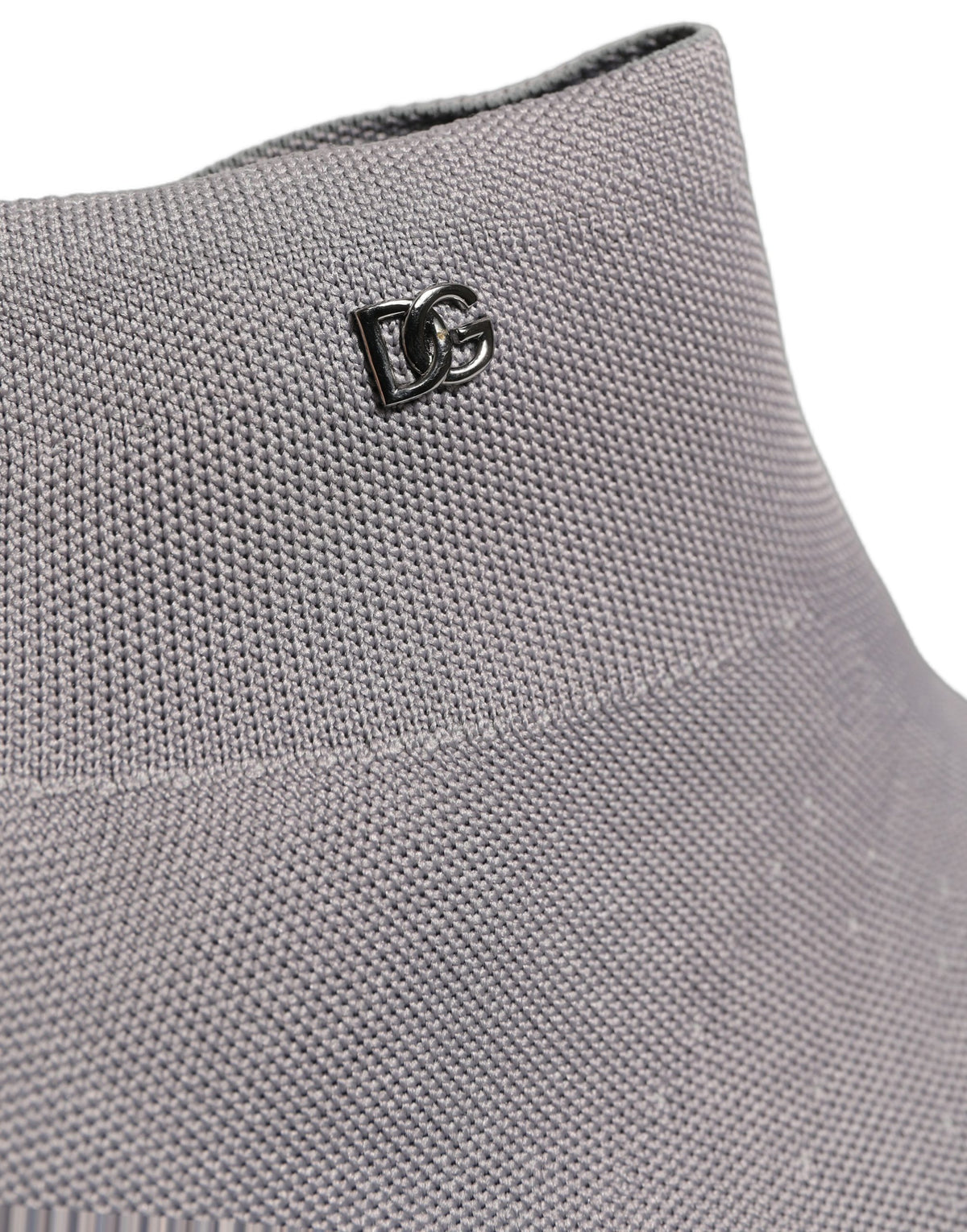 Dolce & Gabbana Gray Stretch Mesh Men Ankle Boots