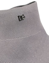 Dolce & Gabbana Gray Stretch Mesh Men Ankle Boots