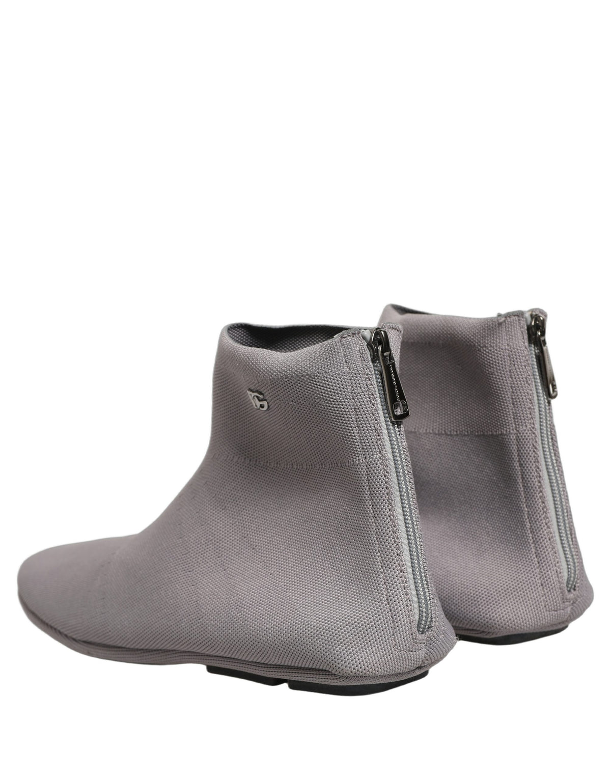 Dolce & Gabbana Gray Stretch Mesh Men Ankle Boots