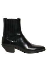 Dolce & Gabbana Black Leather Chelsea Mid Calf Boots