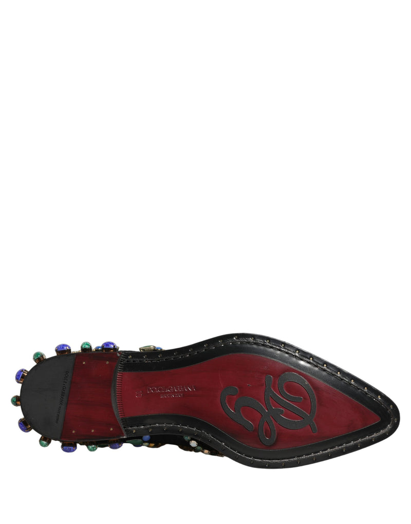 Dolce & Gabbana Black Embellished Chelsea Ankle Boots