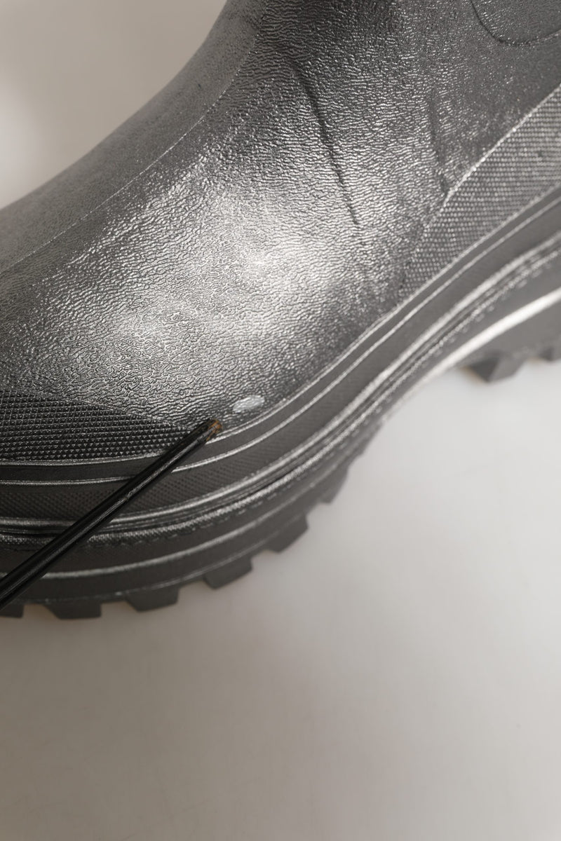 Dolce & Gabbana Metallic Silver Pull On Rain Boots for Men