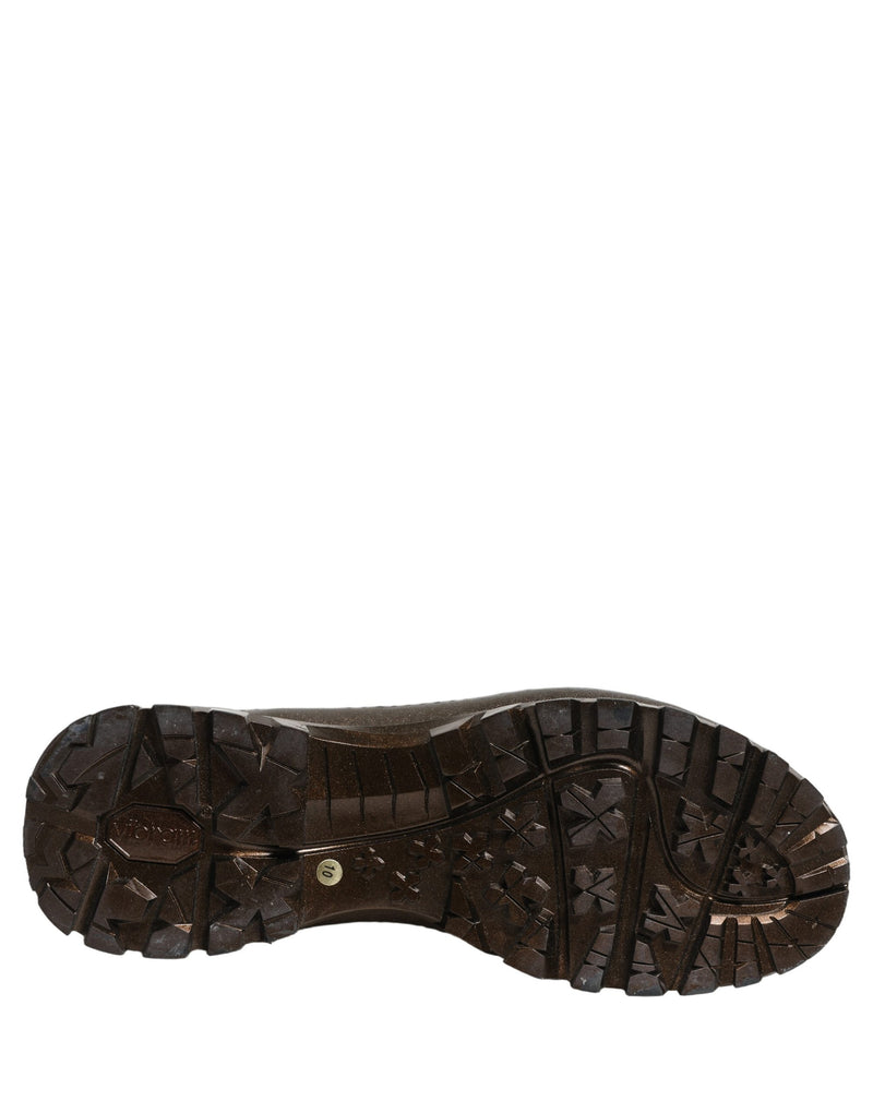 Dolce & Gabbana Bronze PVC Pull On Rain Boots for Men