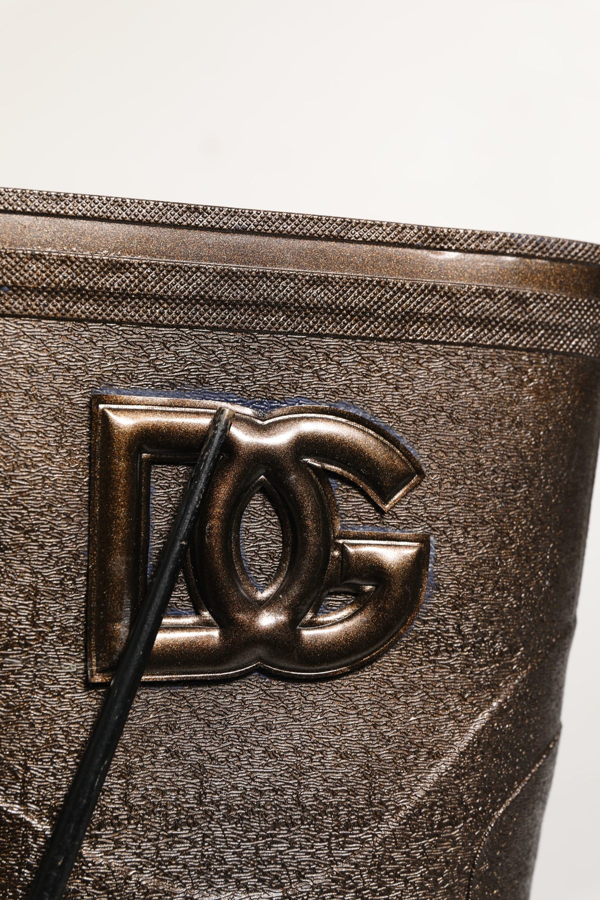 Dolce & Gabbana Bronze PVC Pull On Rain Boots for Men