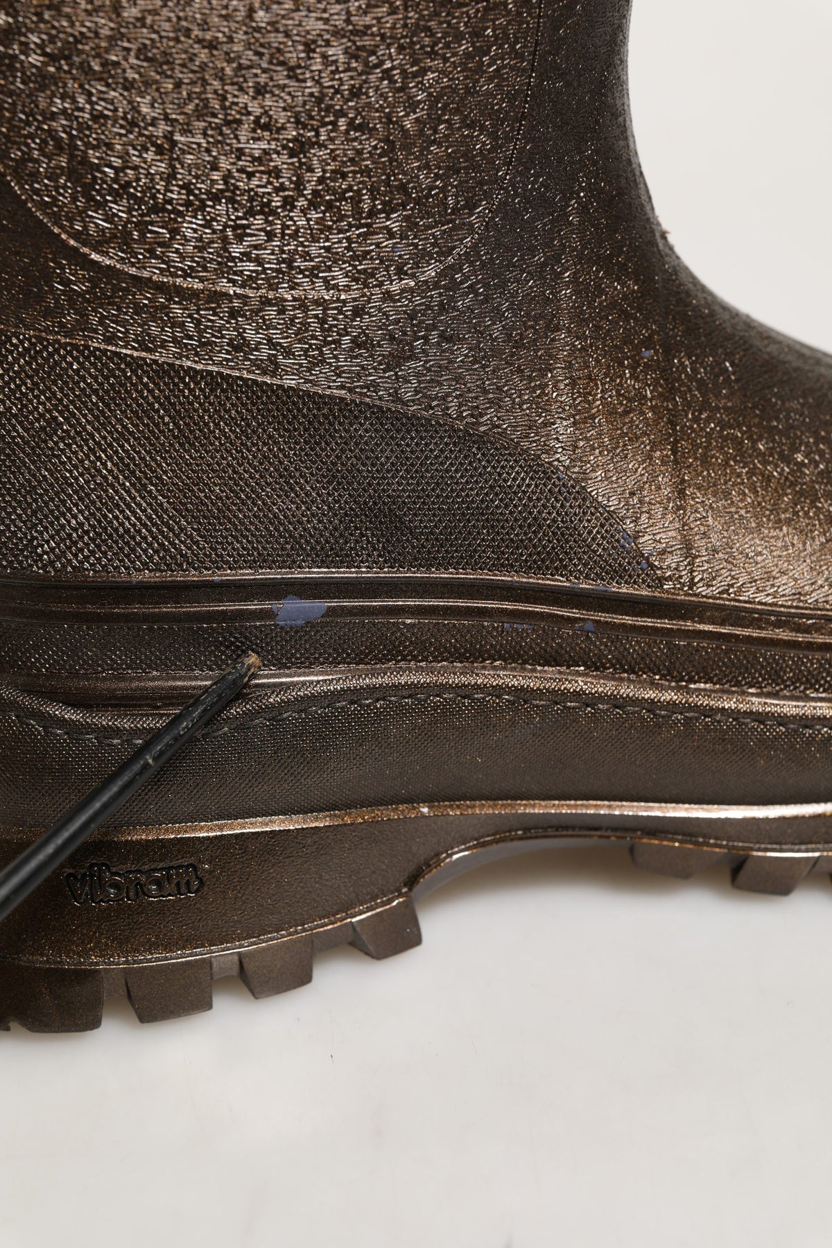 Dolce & Gabbana Bronze PVC Pull On Rain Boots for Men