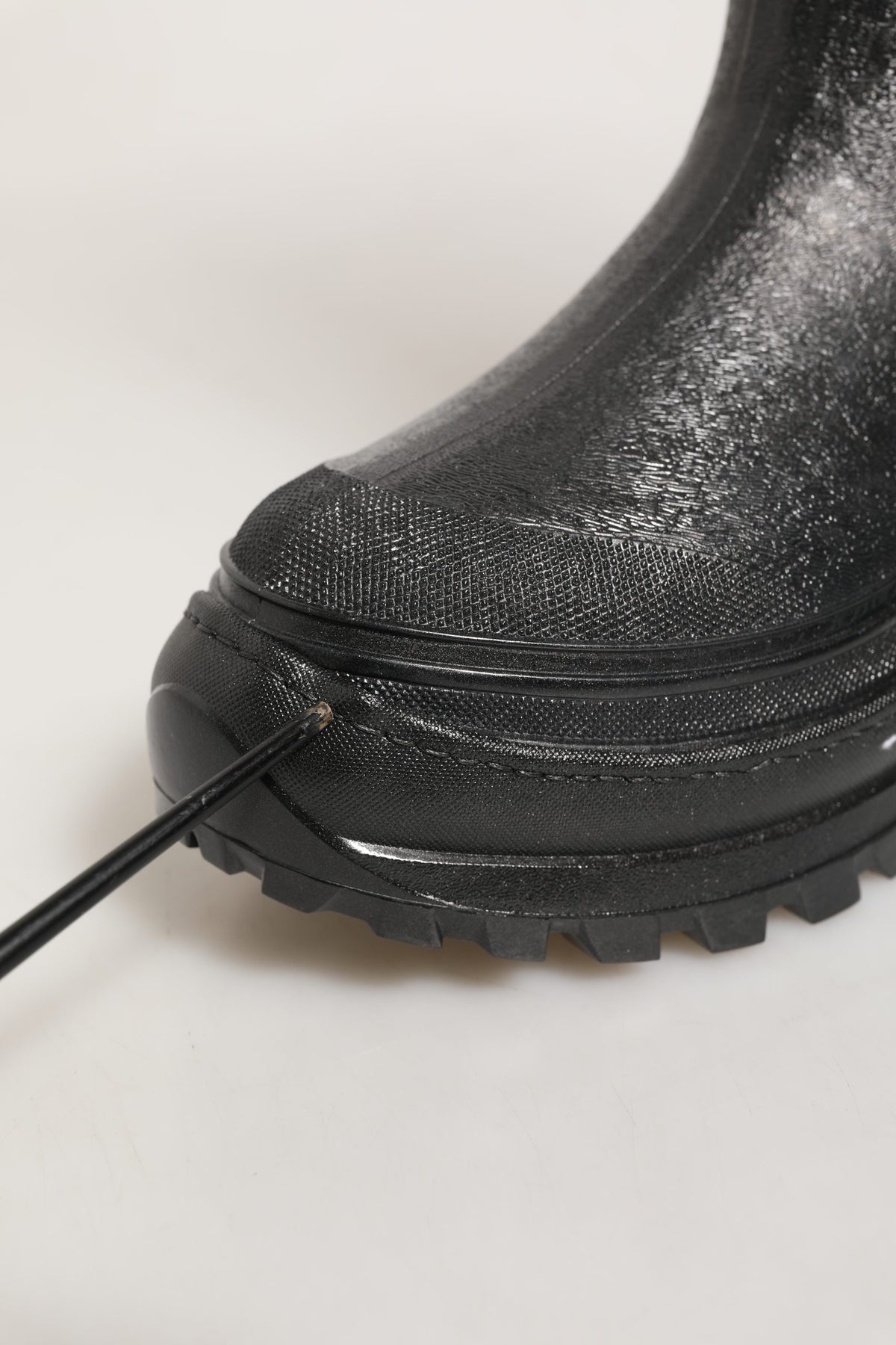 Dolce & Gabbana Black PVC Pull On Rain Boots for Men