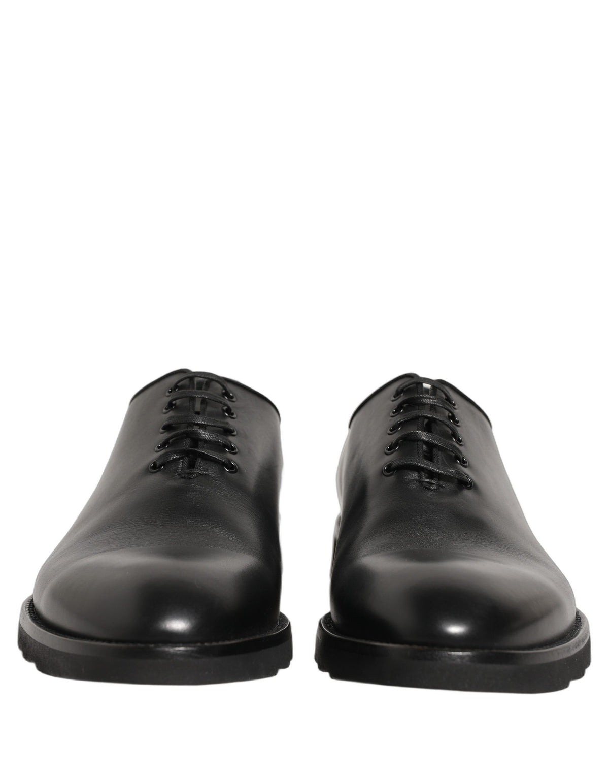 Dolce & Gabbana Black Leather Men Oxford Dress Shoes