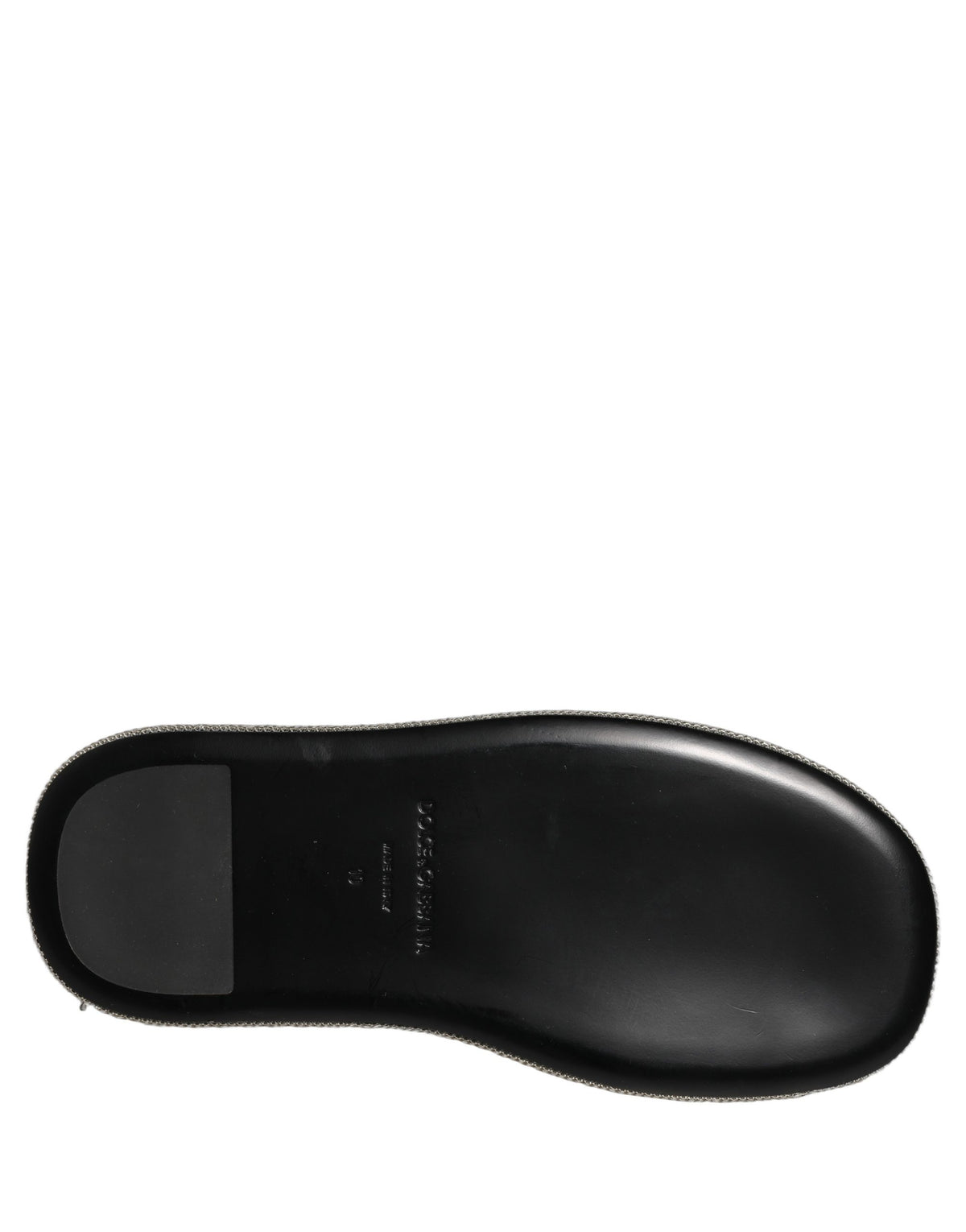 Dolce & Gabbana Black Crystal Embellished Platform Slides