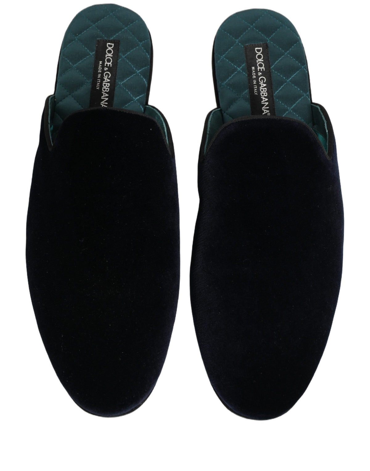 Dolce & Gabbana Dark Blue Suede Slides for Men