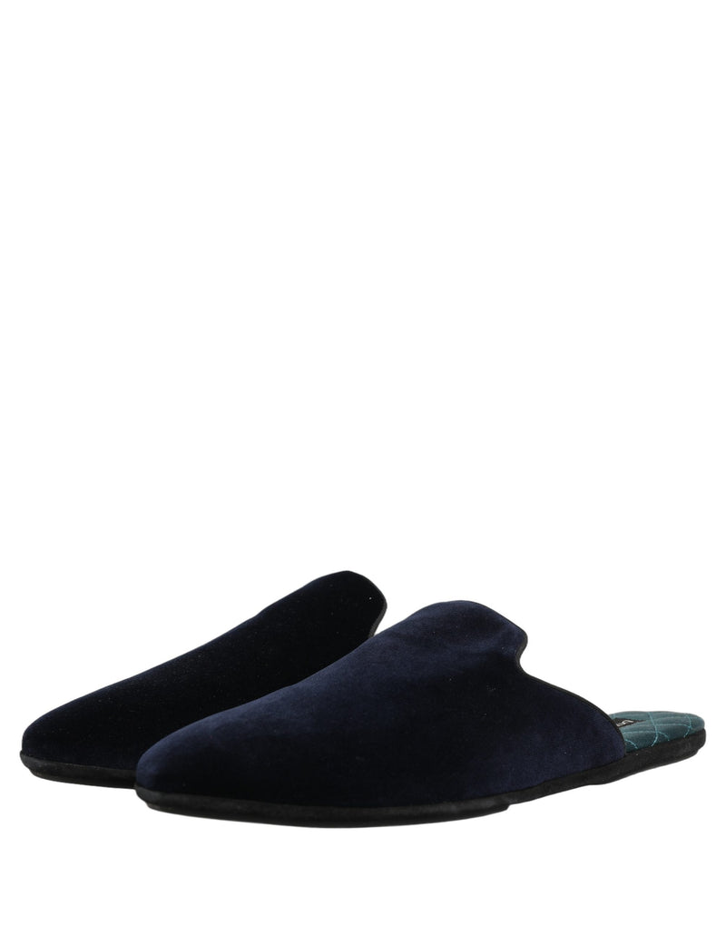 Dolce & Gabbana Dark Blue Suede Slides for Men