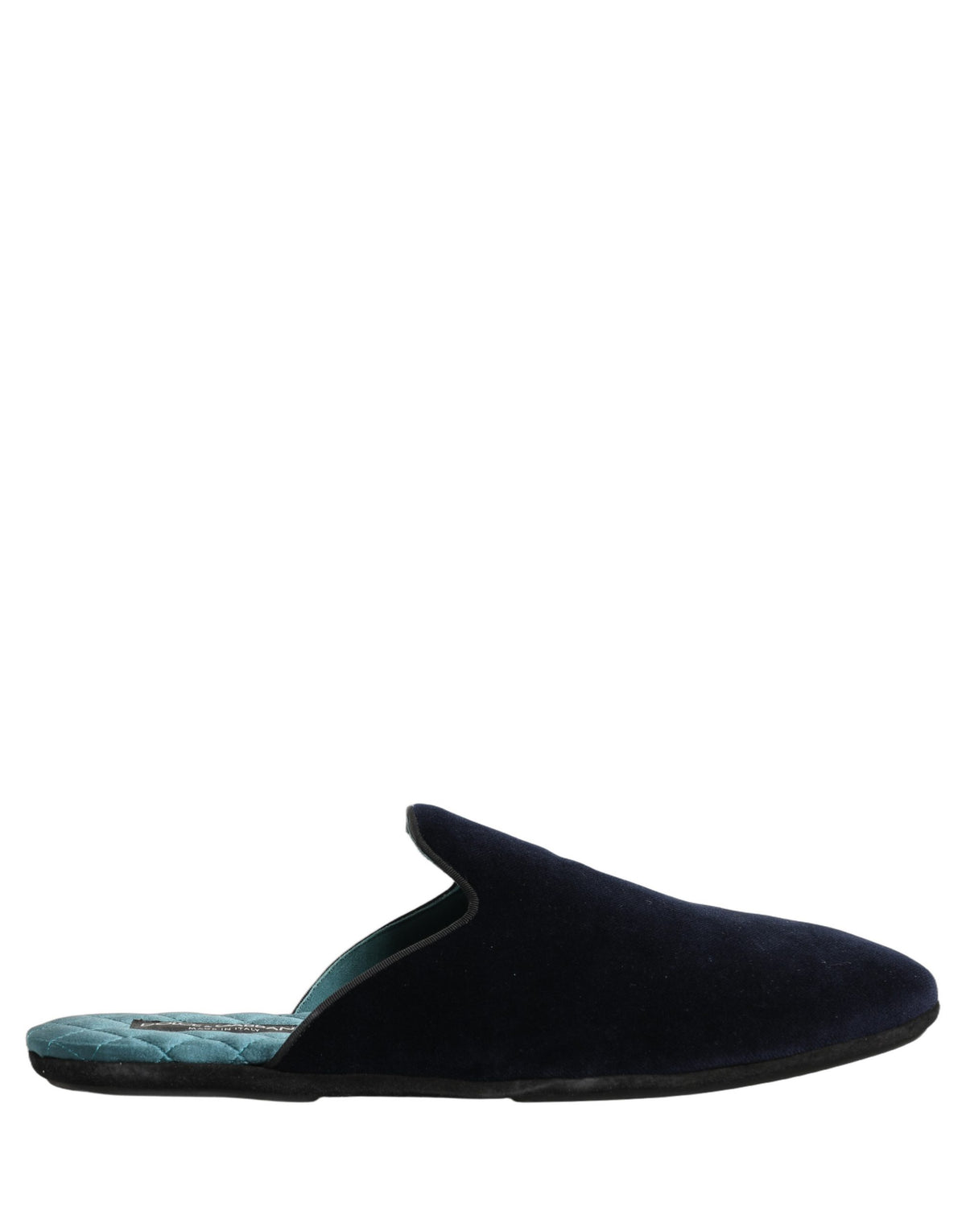 Dolce & Gabbana Dark Blue Suede Slides for Men