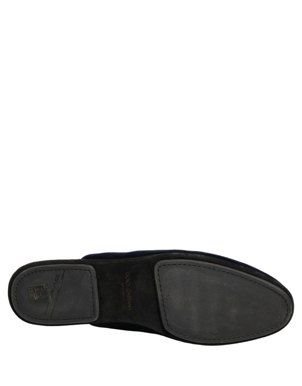 Dolce & Gabbana Dark Blue Suede Slides for Men