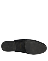Dolce & Gabbana Dark Blue Suede Slides for Men