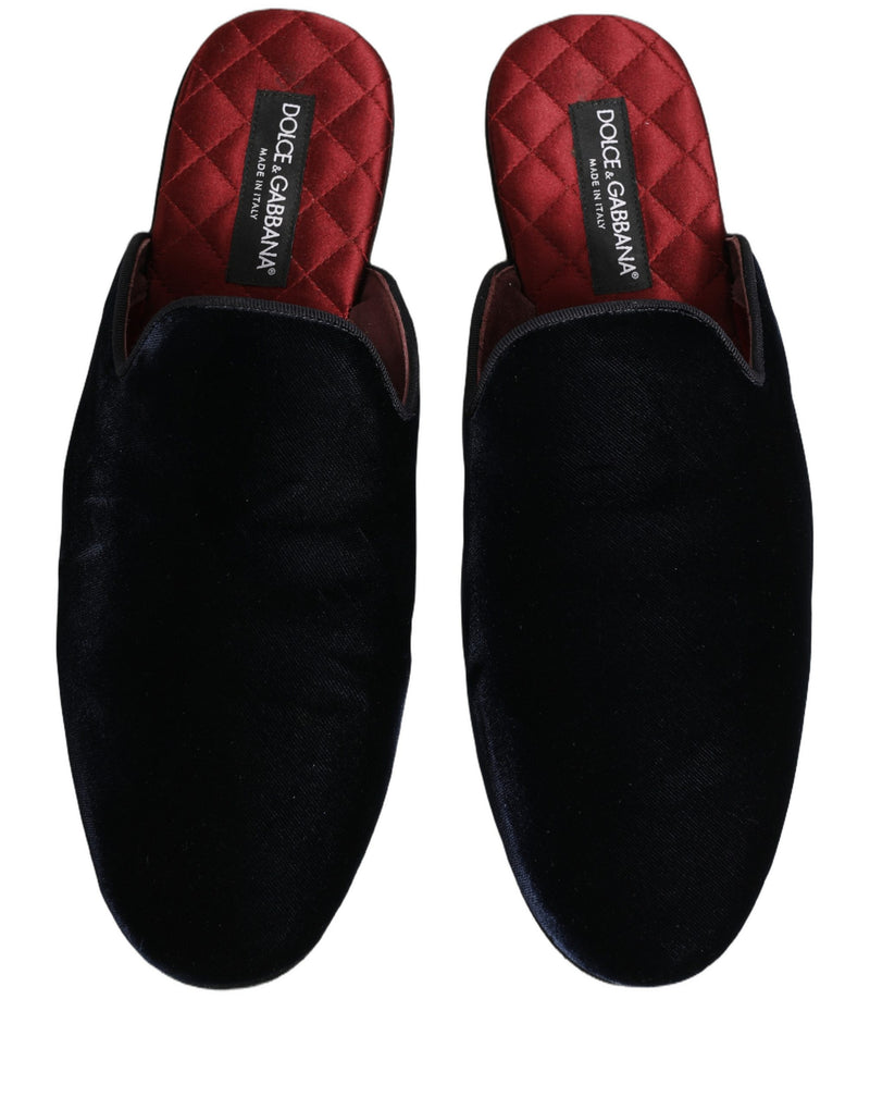 Dolce & Gabbana Dark Blue Suede Slides for Men