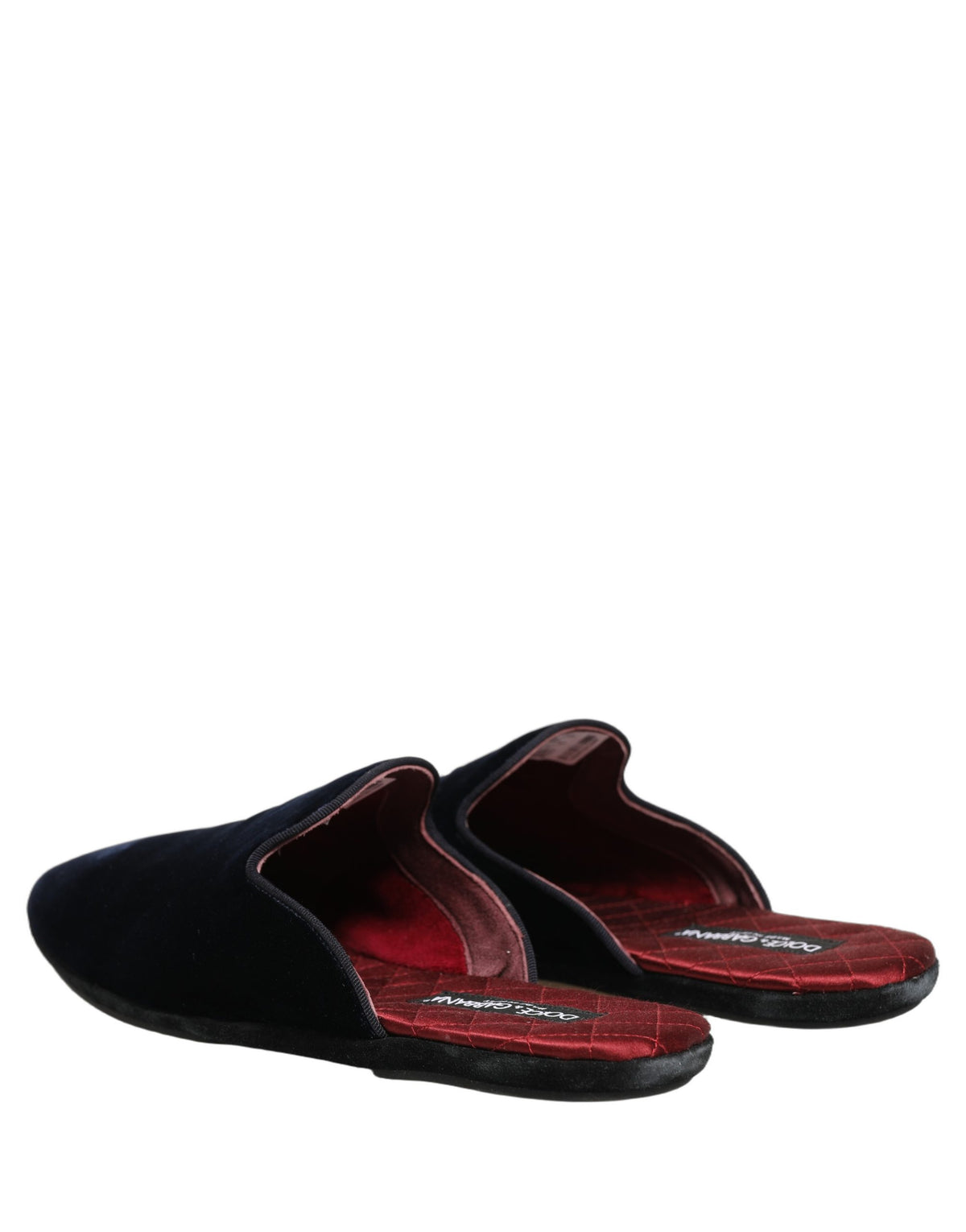 Dolce & Gabbana Dark Blue Suede Slides for Men