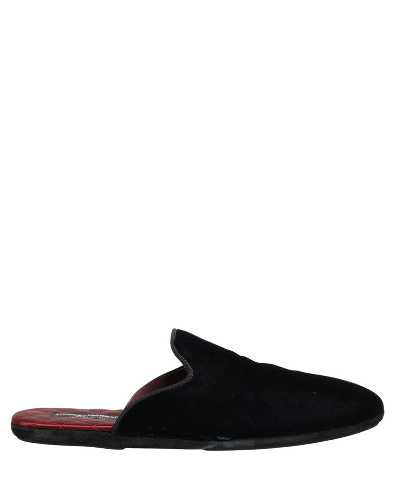 Dolce & Gabbana Dark Blue Suede Slides for Men