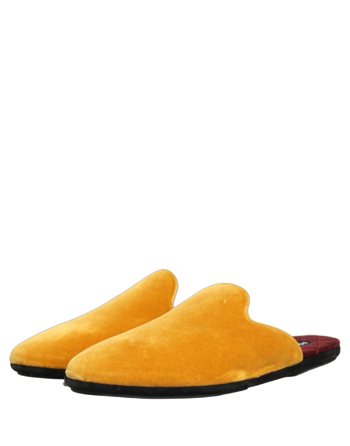Dolce & Gabbana Yellow Suede Slides for Men