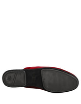 Dolce & Gabbana Red Suede Slides - Men's Flat Slippers