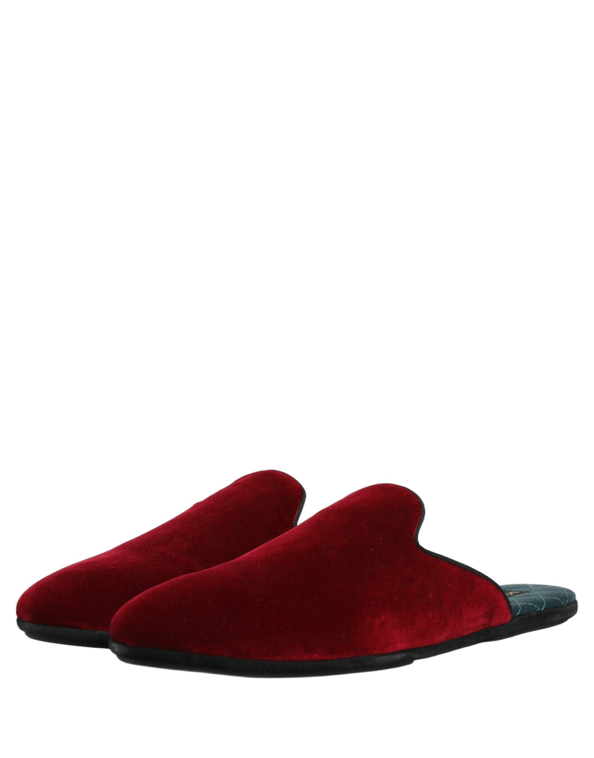 Dolce & Gabbana Red Suede Slides - Men's Flat Slippers