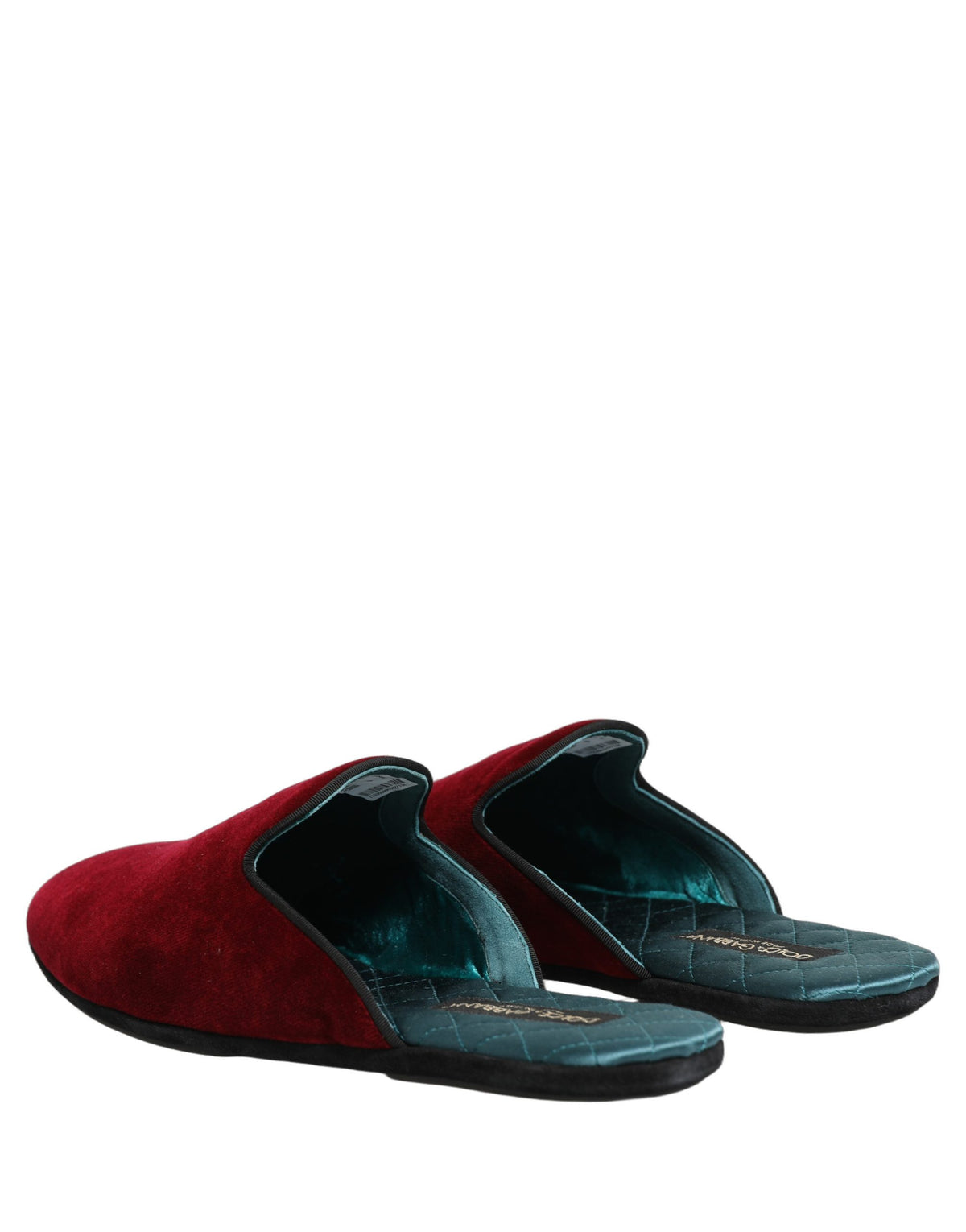 Dolce & Gabbana Red Suede Slides - Men's Flat Slippers