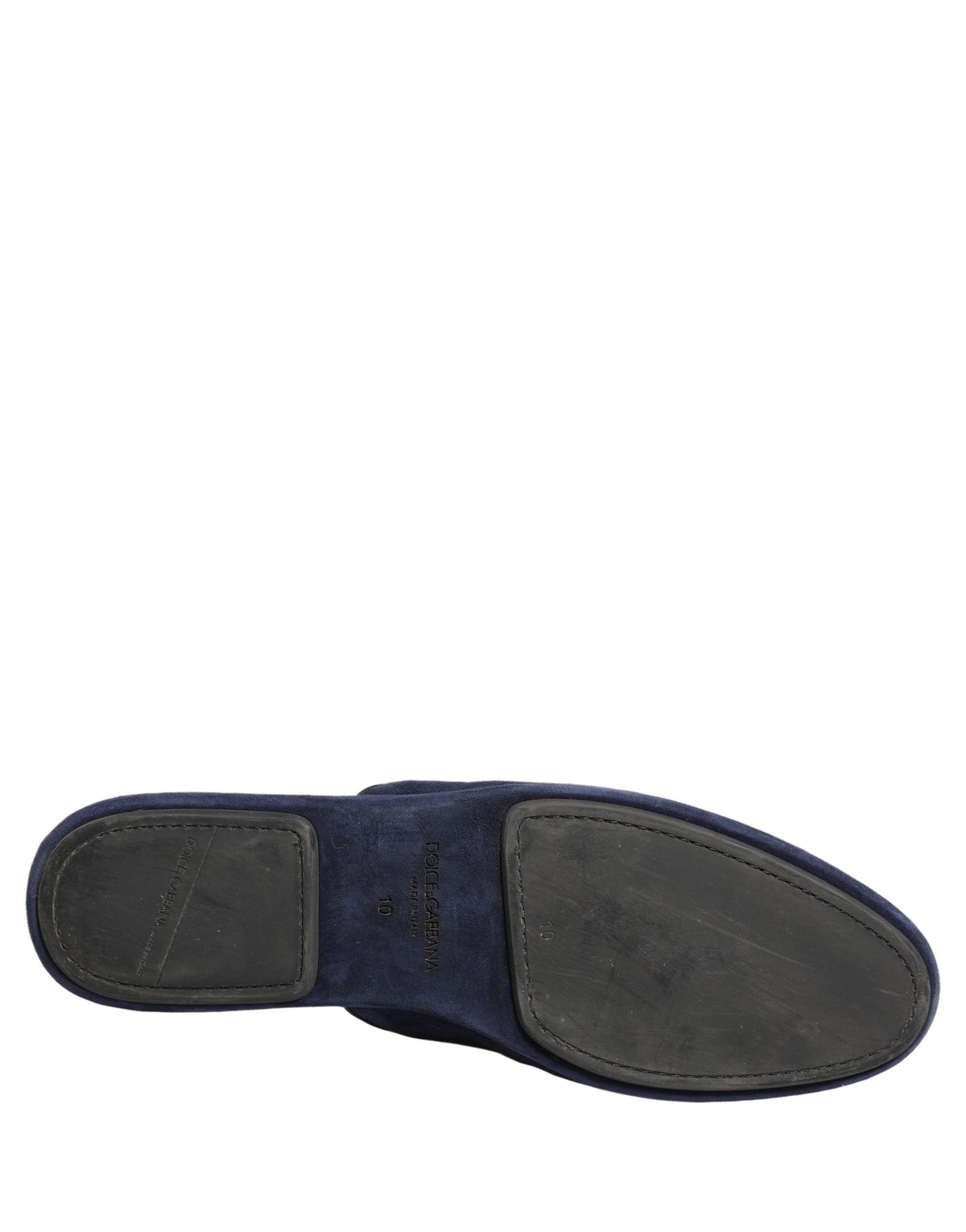 Dolce & Gabbana Blue Suede Slides for Men