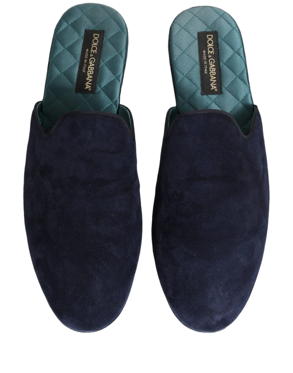 Dolce & Gabbana Blue Suede Slides for Men