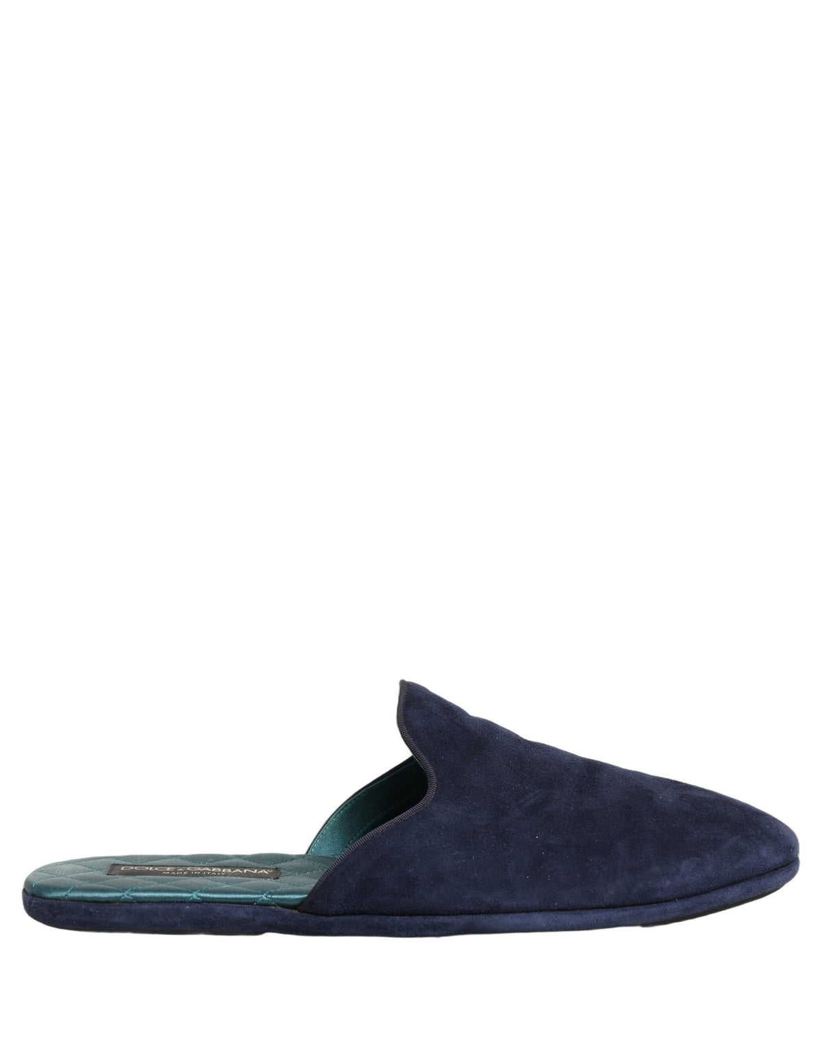 Dolce & Gabbana Blue Suede Slides for Men