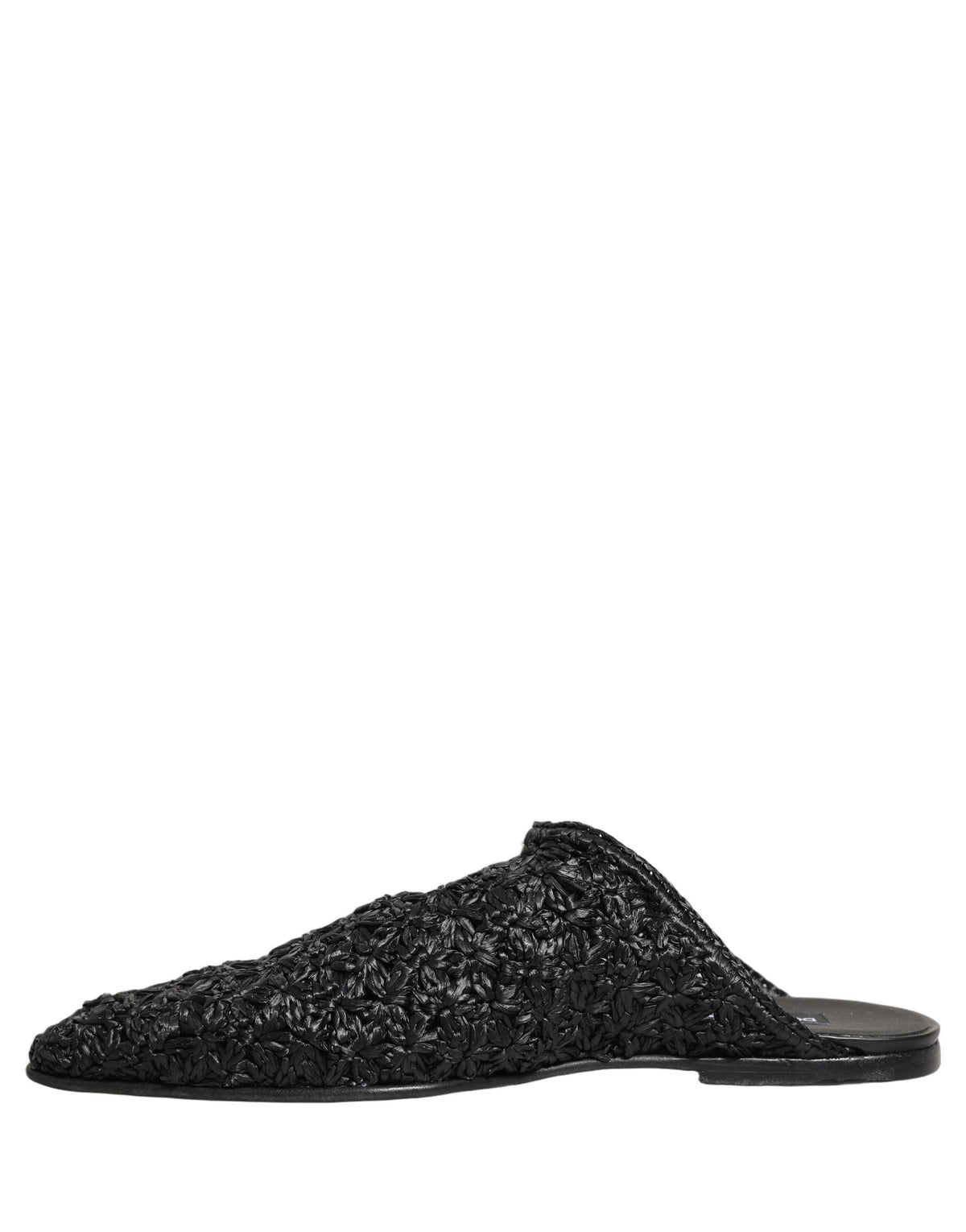 Dolce & Gabbana Black Mules Slides for Men - Stylish Flats Shoes