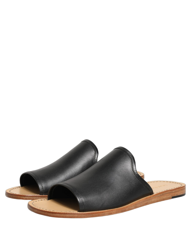 Dolce & Gabbana Slides Sandals for Men - Black Leather