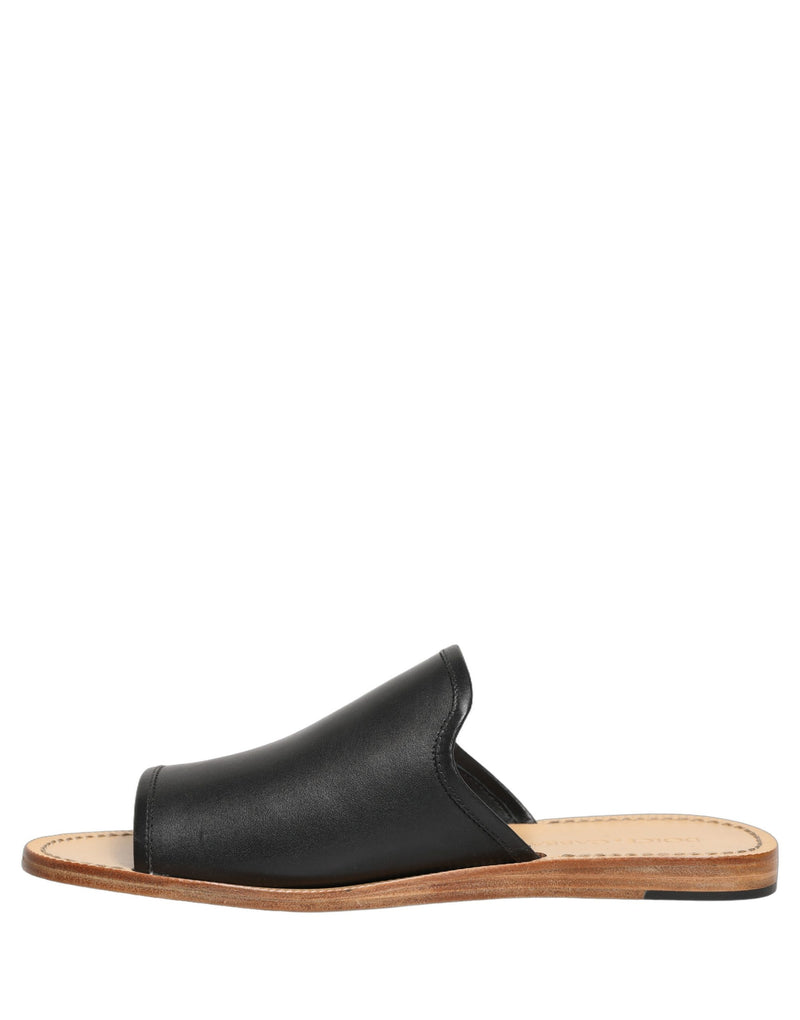 Dolce & Gabbana Slides Sandals for Men - Black Leather