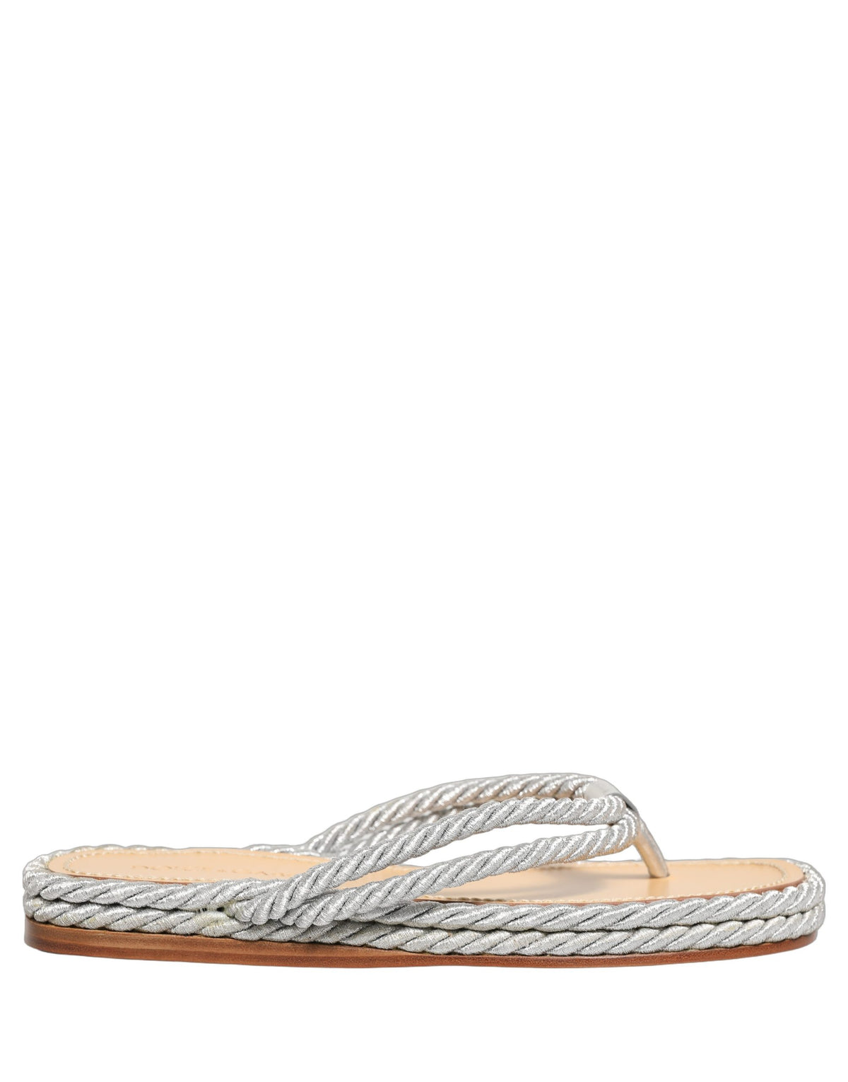 Dolce & Gabbana Silver Rope Slides Sandals for Men
