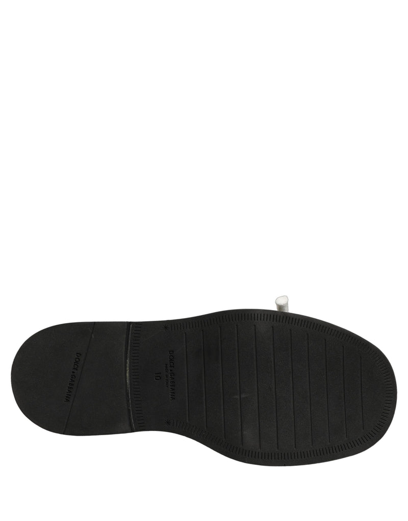 Dolce & Gabbana Brown Leather Slip-On Flat Sandals for Men