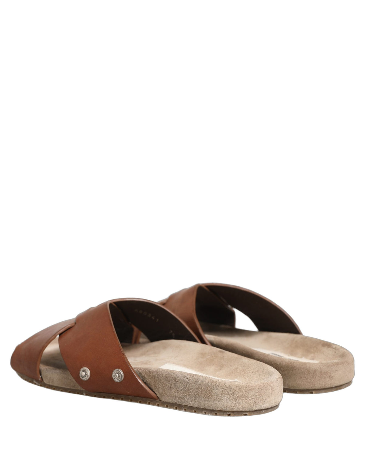 Dolce & Gabbana Brown Calf Leather Slides Sandals for Men
