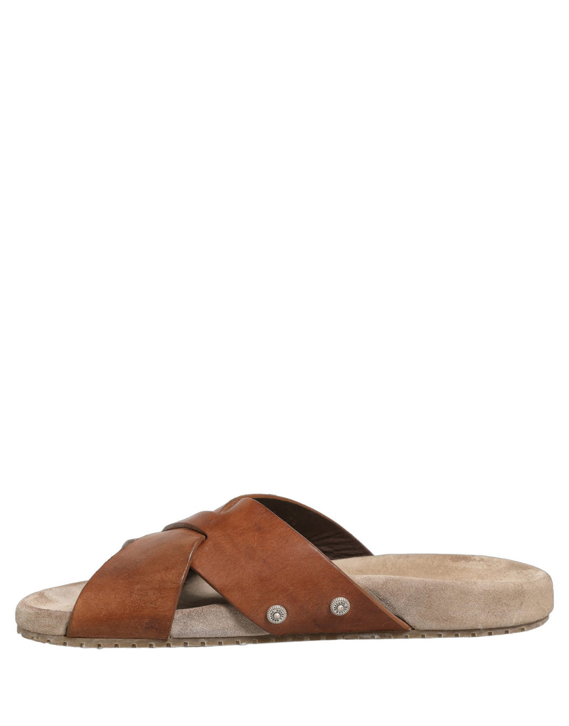 Dolce & Gabbana Brown Calf Leather Slides Sandals for Men