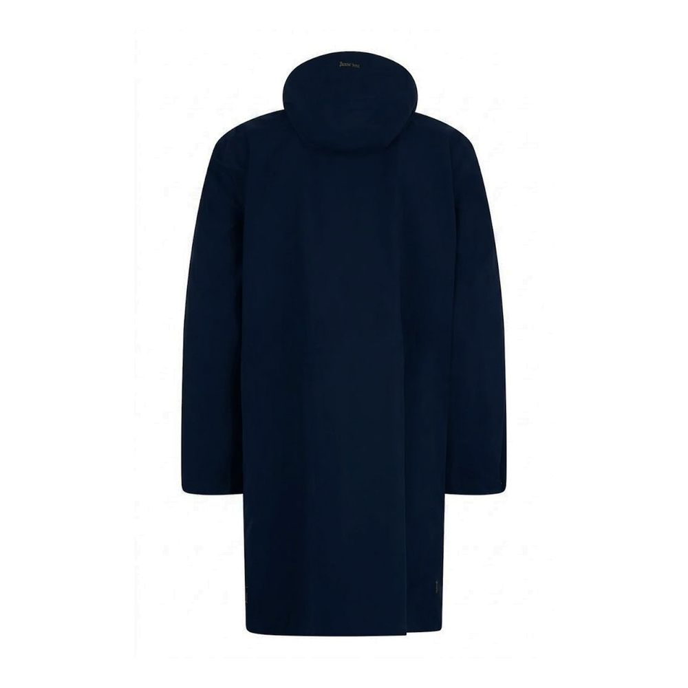 Herno Blue Polyester Coat for Men