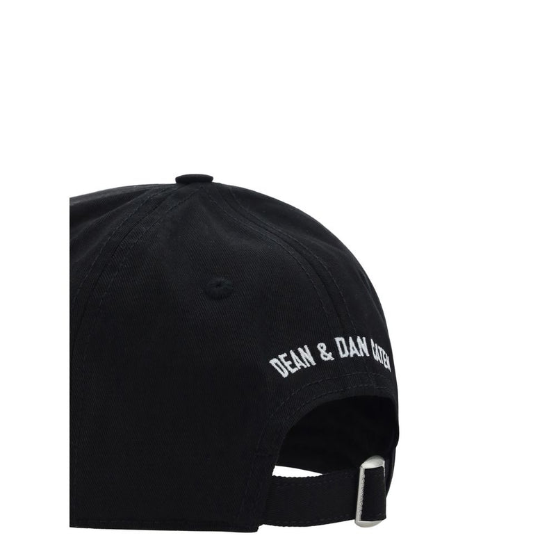 Dsquared² Black Cotton Baseball Cap - Iconic Urban Style