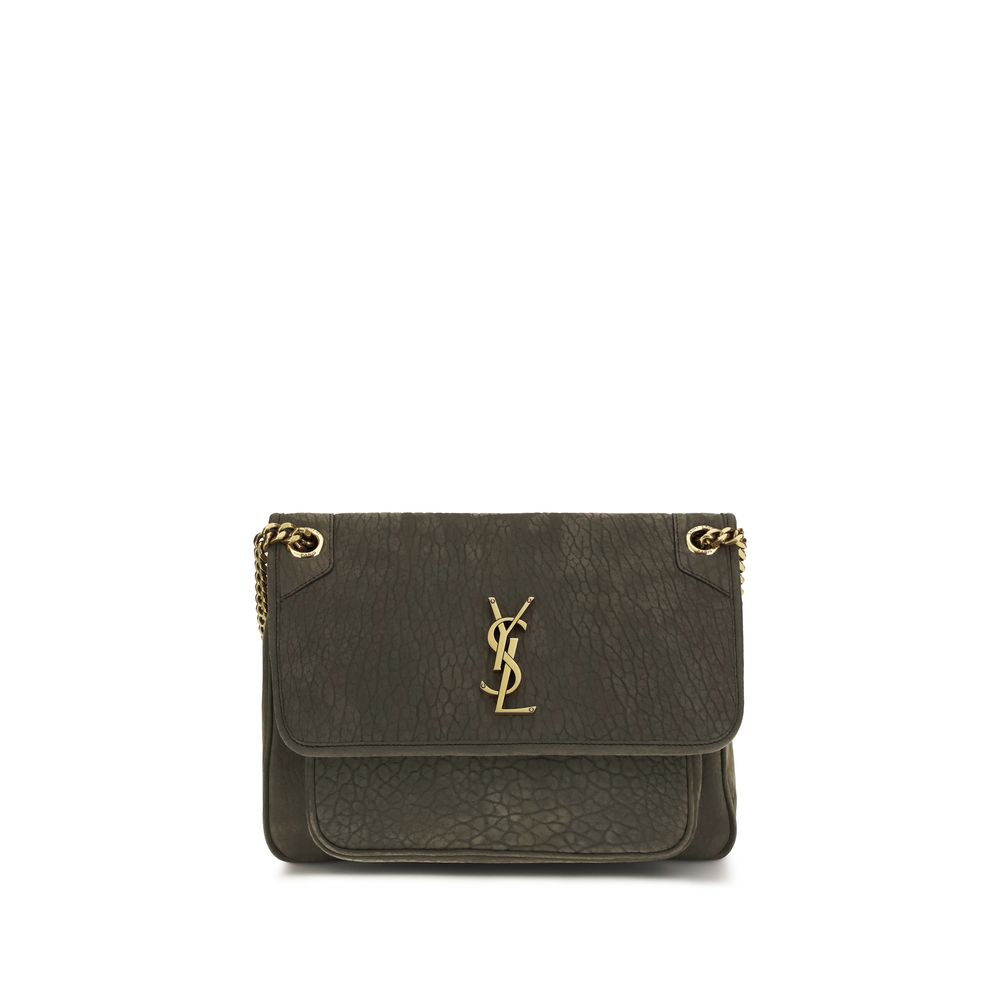 Saint Laurent Gray Lambskin Niki Shoulder Bag
