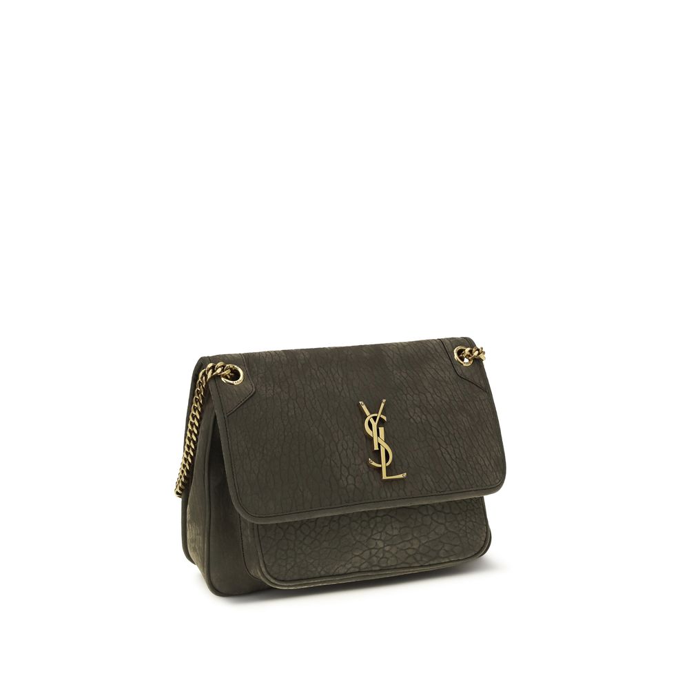 Saint Laurent Gray Lambskin Niki Shoulder Bag