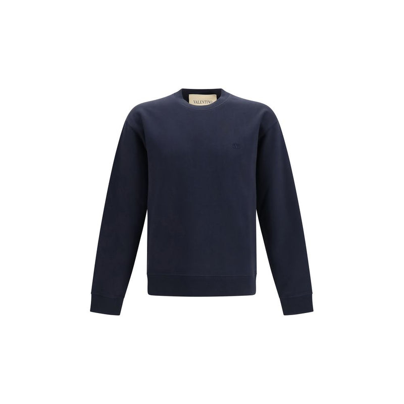 Valentino Blue Cotton Sweatshirt with VLogo