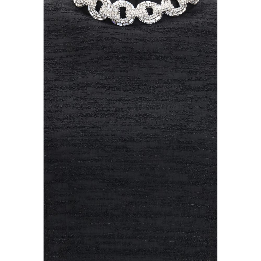 Valentino Garavani Black Cotton Casual Midi Dress