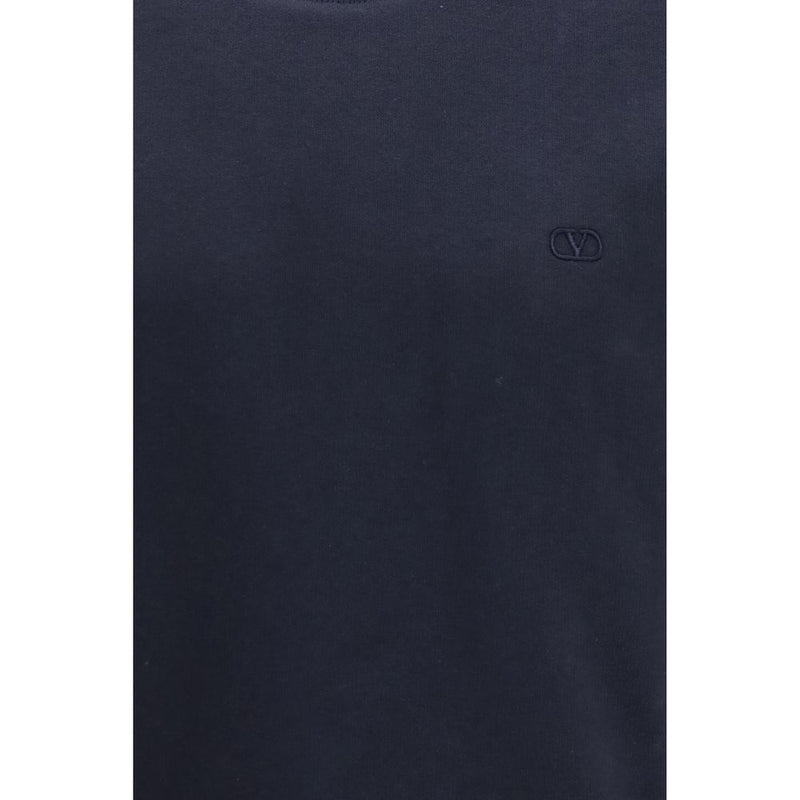 Valentino Blue Cotton Sweatshirt with VLogo