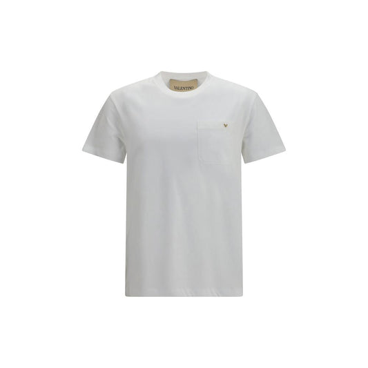 Valentino White Cotton VLogo T-Shirt for Men