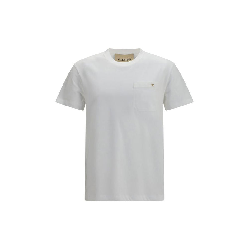 Valentino White Cotton VLogo T-Shirt for Men